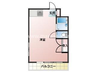 ALIVEIII(ワンルーム/4階)の間取り写真
