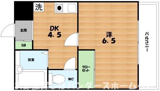 ハイツセントポーリア(1DK/2階)の間取り写真