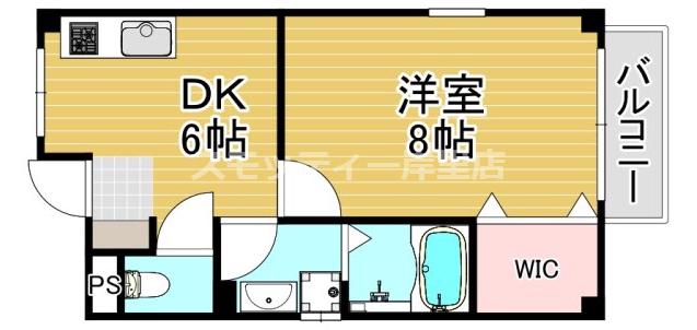 COZY PORT K(1DK/1階)の間取り写真