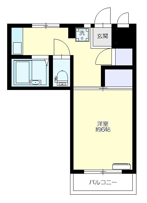 ライオンズマンション天王町第2(1K/1階)の間取り写真