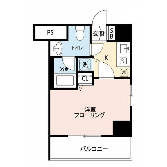 スカイコート都立大学第3(1K/3階)の間取り写真