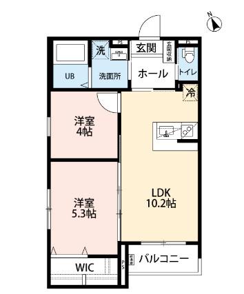 サクラテラス(2LDK/1階)の間取り写真