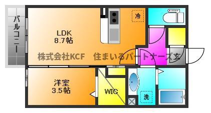 フェアプラッツB棟(1LDK/1階)の間取り写真