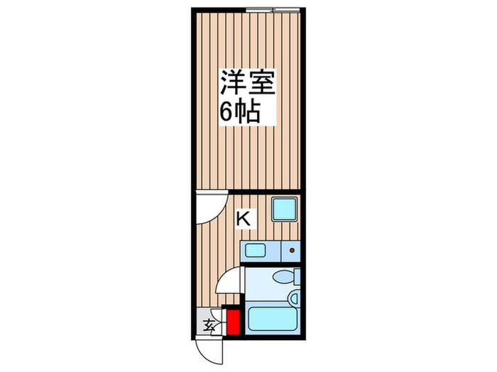 すみれハイツ(1K/1階)の間取り写真