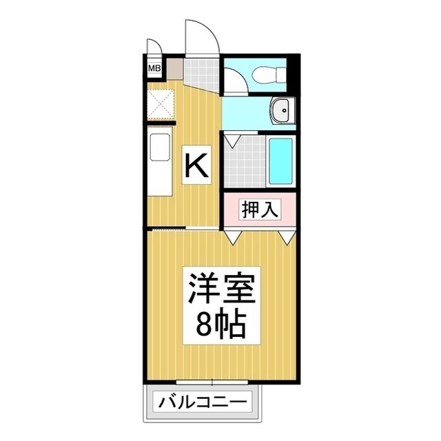 サープラスマロニエ(1K/2階)の間取り写真