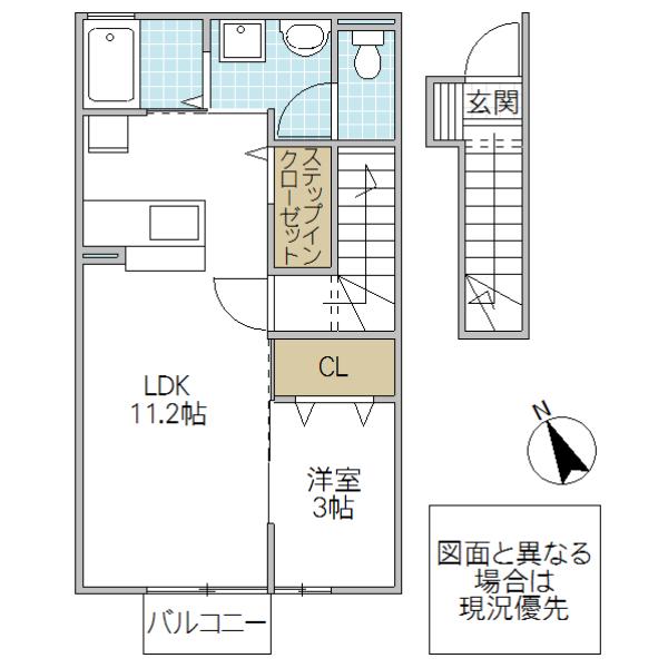SPRING COURT(1LDK/2階)の間取り写真