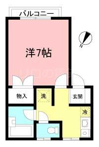アーブルベール(1K/2階)の間取り写真