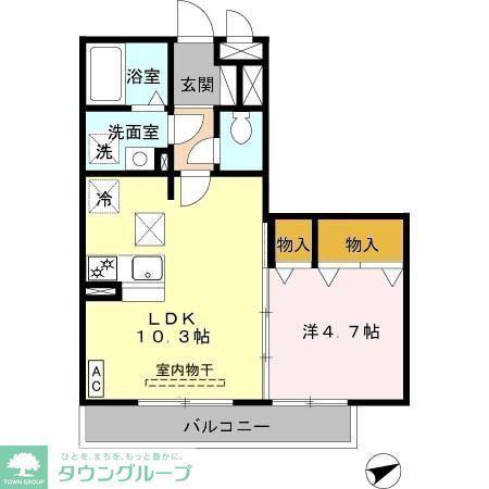 アルシュ 川(1LDK/1階)の間取り写真