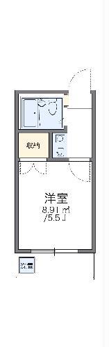 レオパレス蒲田(1K/2階)の間取り写真