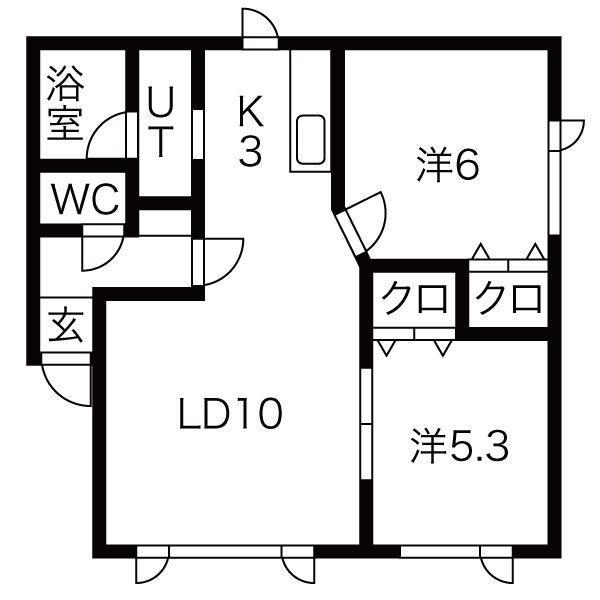フォレスト31(2LDK/3階)の間取り写真