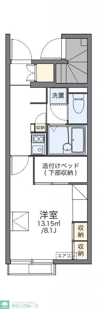 レオパレスカームパレス(1K/1階)の間取り写真
