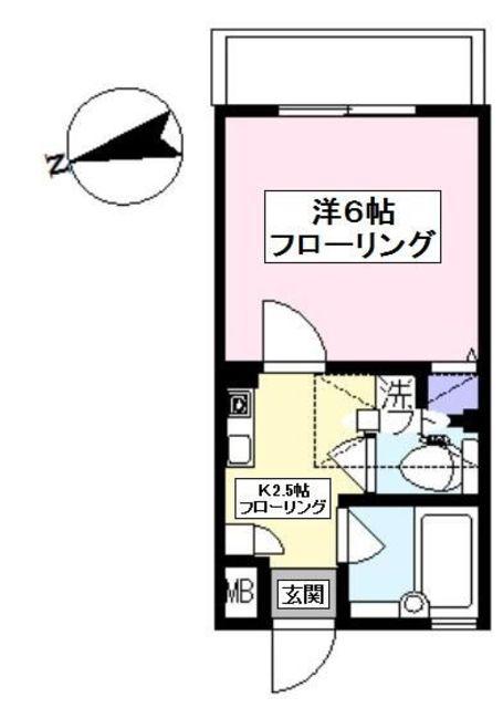 セラーノ高円寺(1K/3階)の間取り写真