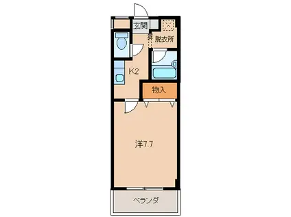 りぶる黒江(1K/2階)の間取り写真