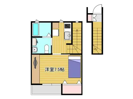 グッドリッチB棟(1K/2階)の間取り写真