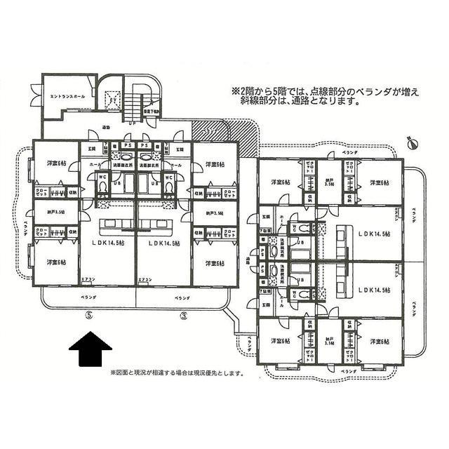 プランドールFIVE(2SLDK/3階)の間取り写真