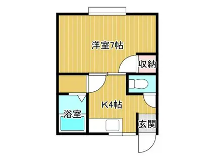 コーポラス光(1K/2階)の間取り写真