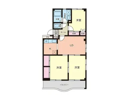 グランデパティオ壱番館(3LDK/2階)の間取り写真