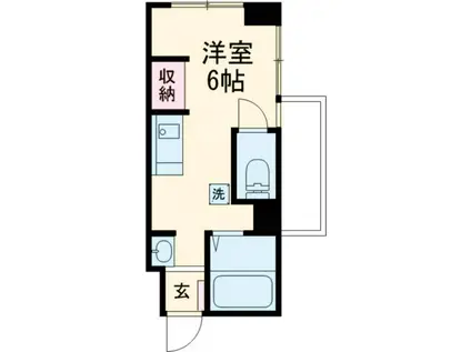 ライフ21(1K/3階)の間取り写真