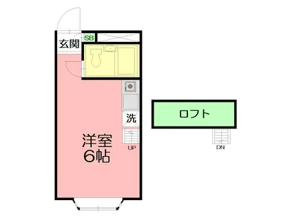 ACCESS若松町(ワンルーム/1階)の間取り写真