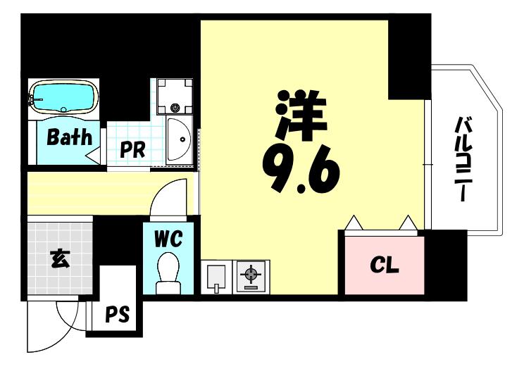 KITANO FLATS PLUS(1K/5階)の間取り写真