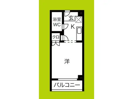 モンシャトル(ワンルーム/6階)の間取り写真