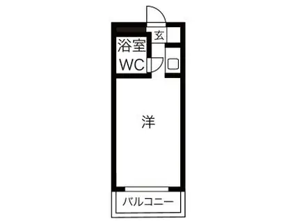 プレスイン西笠寺(ワンルーム/3階)の間取り写真
