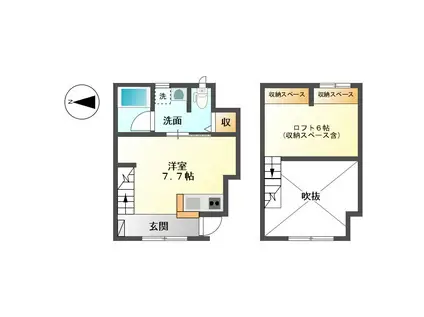 ESPRESSO(ワンルーム/1階)の間取り写真