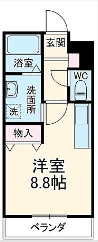 エトワール(1K/1階)の間取り写真