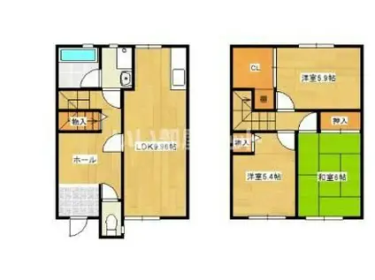 フジパレス忠岡B棟(3LDK/1階)の間取り写真