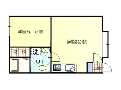 フローレンス(1LDK/2階)の間取り写真