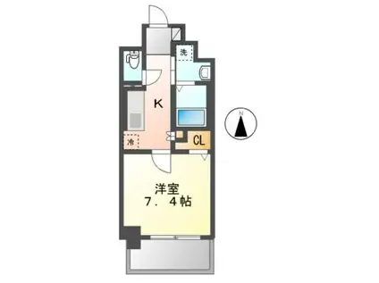 AVANTI(1K/1階)の間取り写真