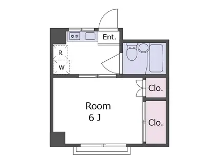 竹見コーポ(1K/2階)の間取り写真