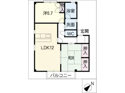 FORESTVILLAIII(2LDK/1階)の間取り写真