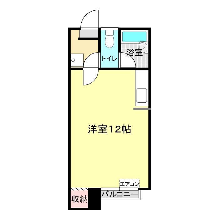 アークハイツ綾羅木(1K/3階)の間取り写真