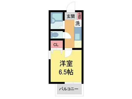 ソレイユ・ルヴァン(1K/1階)の間取り写真