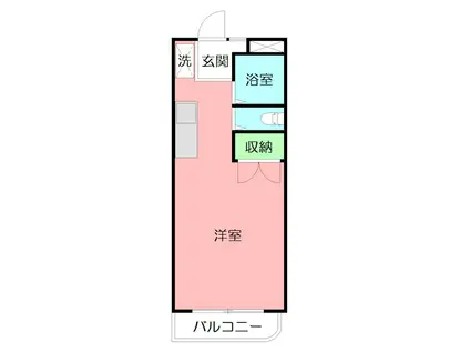 センチュリー21厚木(ワンルーム/3階)の間取り写真