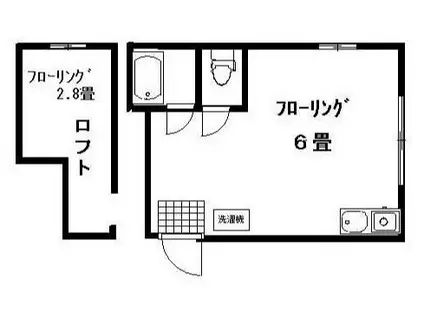ラリヴィエラ横浜(ワンルーム/1階)の間取り写真