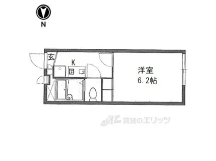 レオパレスシオン(1K/1階)の間取り写真