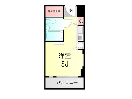 学園西カレッジハイツ(ワンルーム/3階)の間取り写真