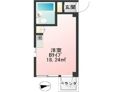 メゾン・ド・ノアピア富士見町(ワンルーム/1階)の間取り写真