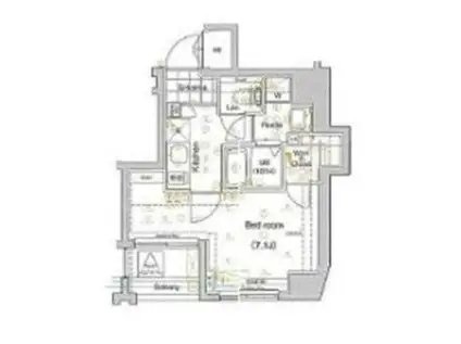 ARTESSIMO LUCE(1K/6階)の間取り写真