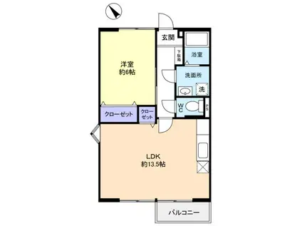 ガーデンプレイス1(1LDK/1階)の間取り写真