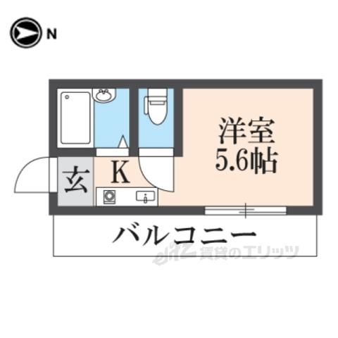 ランドヒルパート2(ワンルーム/3階)の間取り写真