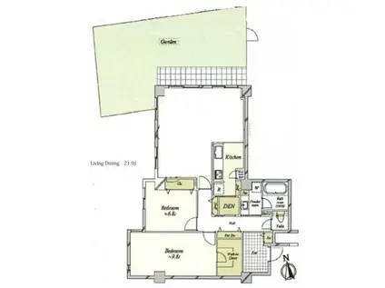 三田グレース(2LDK/2階)の間取り写真