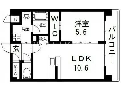 グリーンコート東小路(1LDK/2階)の間取り写真