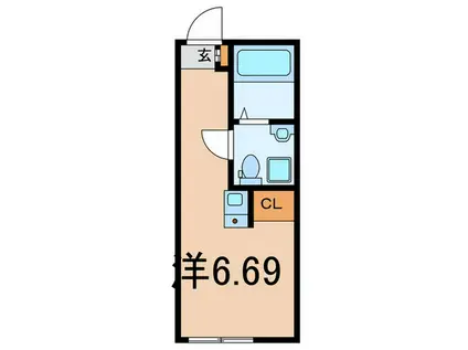 ワイドヒル相模大野II(ワンルーム/1階)の間取り写真