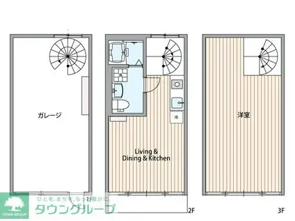 G-HANGARII(1LDK/1階)の間取り写真