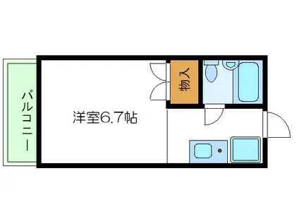 ファーストコーポ(ワンルーム/1階)の間取り写真