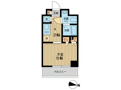 エスティメゾン武蔵小山(1K/4階)の間取り写真