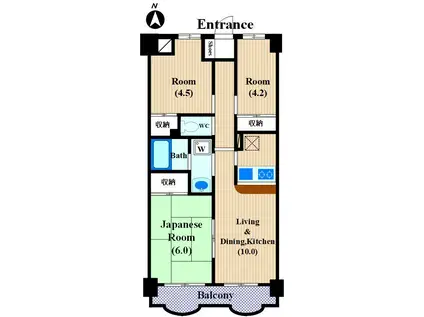 メゾン・ヴェール・N(3LDK/1階)の間取り写真